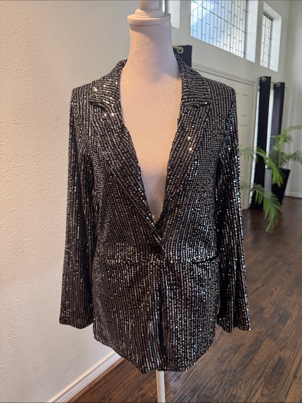 Cosmopolitan Black Sequin Blazer Jacket